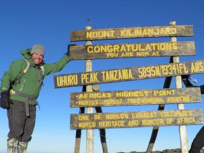 Dave N. scaling Mt. Kilomanjaro